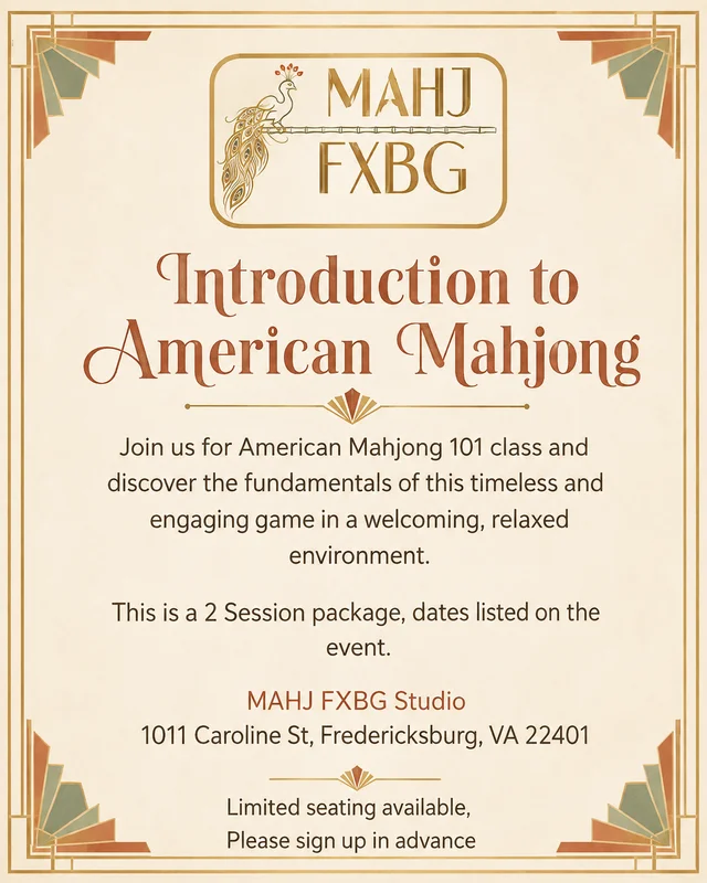 Introduction to American Mahjong - Morning Class 09/30 & 10/07